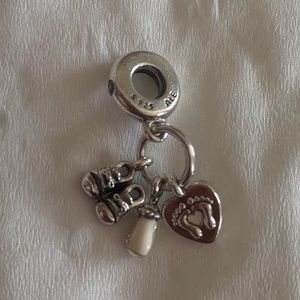 Baby bottle & shoes dangle charm